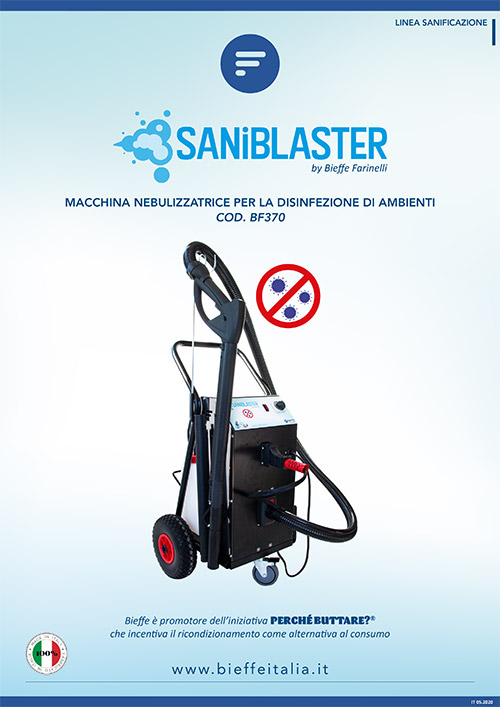 depliant Saniblaster Bieffe sanificatore